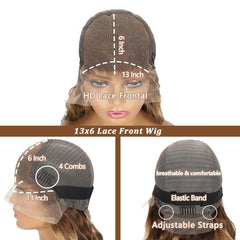 MSCLARA 220-density highlight wig provides full, voluminous look from roots to ends