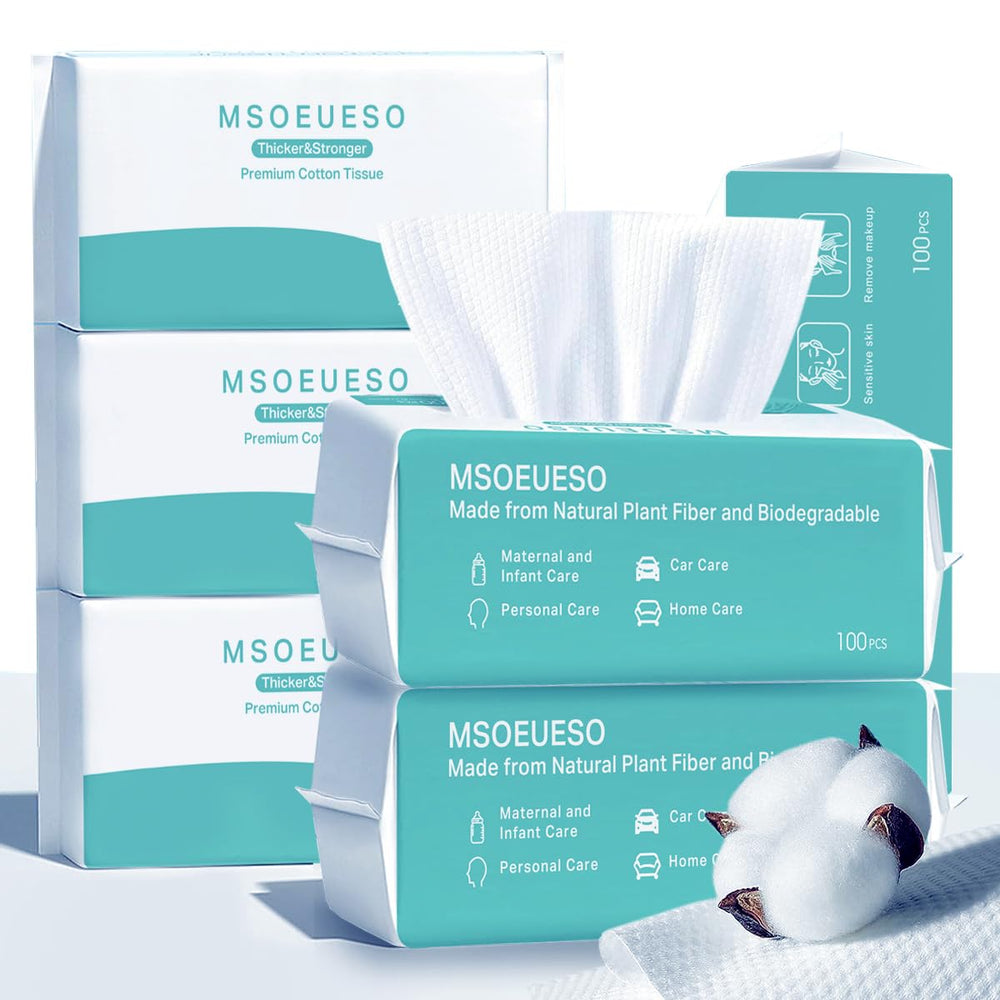 MSOEUESO soft dry wipes package for facial cleansing and makeup removal