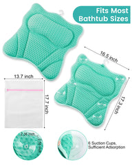MTDLYICE lake blue bath pillow ergonomic headrest close-up for better posture