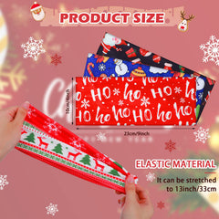 MTLEE Christmas stretchy headbands snowflakes pattern, perfect for winter looks and events.