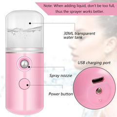 Mudder nano facial mister blue front shows colorful device ideal for quick skin hydration