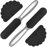 Mudder pedicure foot file double sided silver handle for exfoliating rough skin