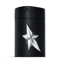 Mugler A*Men Fantasm bottle-front shows the sleek rubber flask for bold style