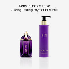 MUGLER Alien Body Lotion notes jasmine amber embedded in ingredient list for fragrance depth