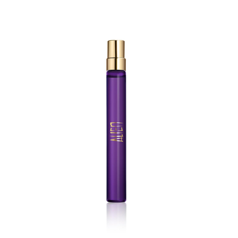 Mugler Alien Eau de Parfum bottle on display highlighting long-lasting fragrance potential