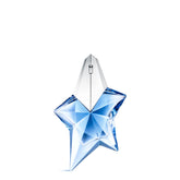 Mugler Angel bottle front view highlights iconic design for daily fragrance ritual.