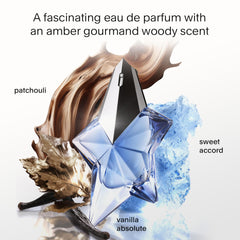 MUGLER Angel bottle closeup cap highlights premium craftsmanship and design longevity.