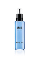 MUGLER Angel Refill bottle closeup highlighting premium design for sustainable luxury