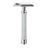 MÜHLE R41 open-comb handle options, durable grip for daily shaving routines.