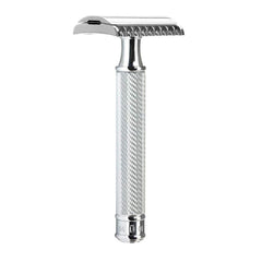 MÜHLE R41 open-comb handle options, durable grip for daily shaving routines.
