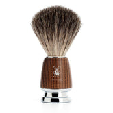 MÜHLE RYTMO brush handle with chrome accents for premium grip and look