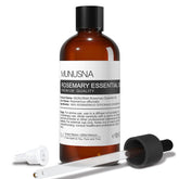 MUNUSNA bottle front view showing 100ml rosemary oil and clear labeling benefiting pantry storage