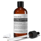 MUNUSNA bottle front view showing pure tea tree oil and capacity