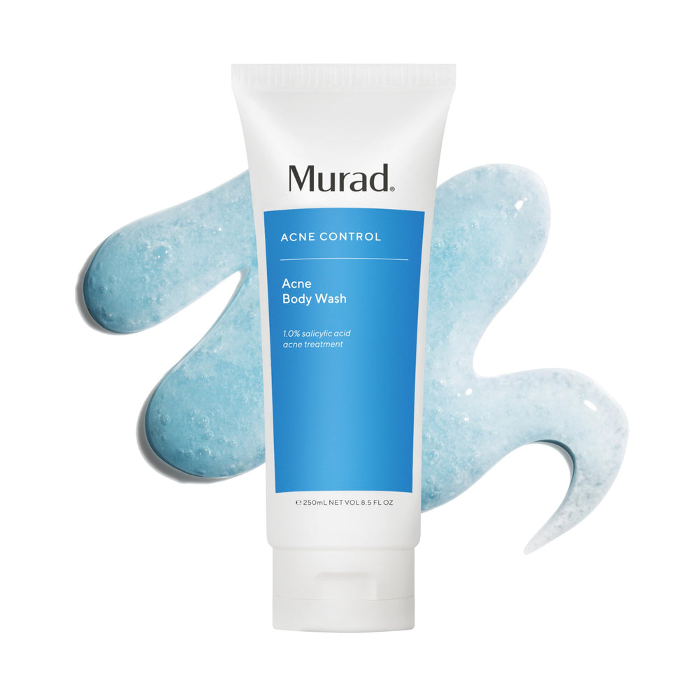 Murad Acne Body Wash bottle front for back and chest breakout care.