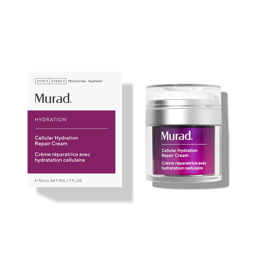 Murad Cellular Hydration Barrier Repair Cream jar showing barrier-supporting hydration for dry, flaky skin
