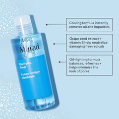 Murad Clarifying Toner ingredients with witch hazel and cucumber for refreshing cleanse