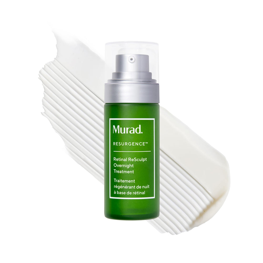 Murad Retinal ReSculpt Overnight Treatment bottle close-up for nightly use.