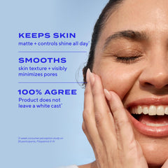Murad SPF 50 label closeup emphasizes UVA/UVB protection and broad coverage.