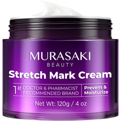 Murasaki Beauty stretch mark cream pump bottle for daily pregnancy hydration