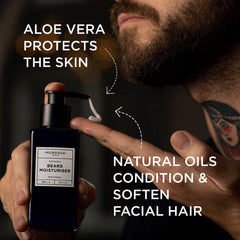 Murdock London beard moisturizer pump-dispense for easy, mess-free daily use.