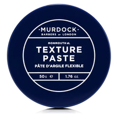 Murdock London Texture Paste jar closeup shows soft hold and low sheen finish.