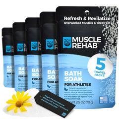Muscle Rehab travel Epsom packet with Arnica for on-the-go relief