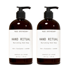 Muse Apothecary Hand Ritual bottle pour—aromatic cleanse for daily hand care