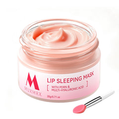 Muxmrx PDRN lip mask jar shows overnight lip repair and hydration.