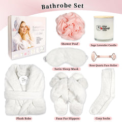 My Novel Things bathrobe set sleep mask blocks light for better rest.