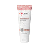 MyCHELLE Fruit Enzyme Scrub tube label indicates clean ingredients for gentle exfoliation.