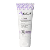 MyCHELLE Refining Sugar Cleanser bottle shows peptide-infused exfoliation for smoother skin