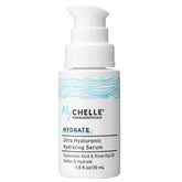 MyCHELLE Ultra Hyaluronic Serum bottle closeup showing clean hydration for dry skin