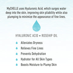 MyCHELLE Ultra Hyaluronic Serum rose hip oil glow highlights nourishing feel
