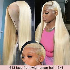 Myecool 613 Brazilian Virgin Hair front wig cap area shows seamless fit.