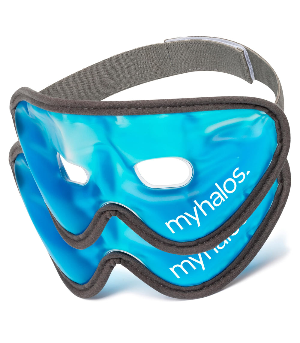 MyHalos Gel Mask blue cooling closeup for soothing eye relief
