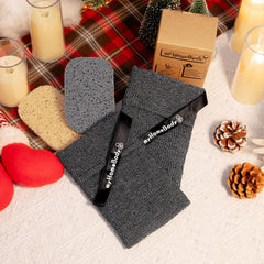 myHomeBody 2-pack exfoliating pouch graphite gray for saving soap leftovers.