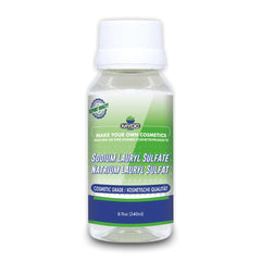 MYOC Sodium Lauryl Sulfate pour bottle shows high-foaming formula for DIY shampoos.