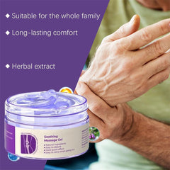 MYSQIHO joint gel purple texture close-up showing smooth, stain-free coverage