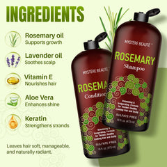 MYSTÉRE BEAUTÉ Rosemary Shampoo lather showcases luxurious cleanse without stripping essential oils.