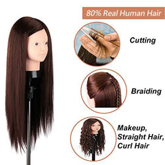 MYSWEETY mannequin head shows 23-5 inch hair length for versatile looks