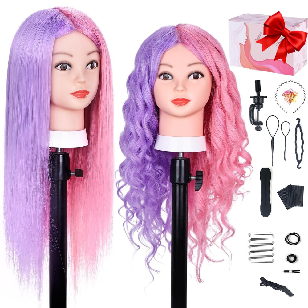 MYSWEETY mannequin head with hair for realistic braiding practice and styling.