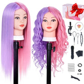MYSWEETY mannequin head with hair for realistic braiding practice and styling.