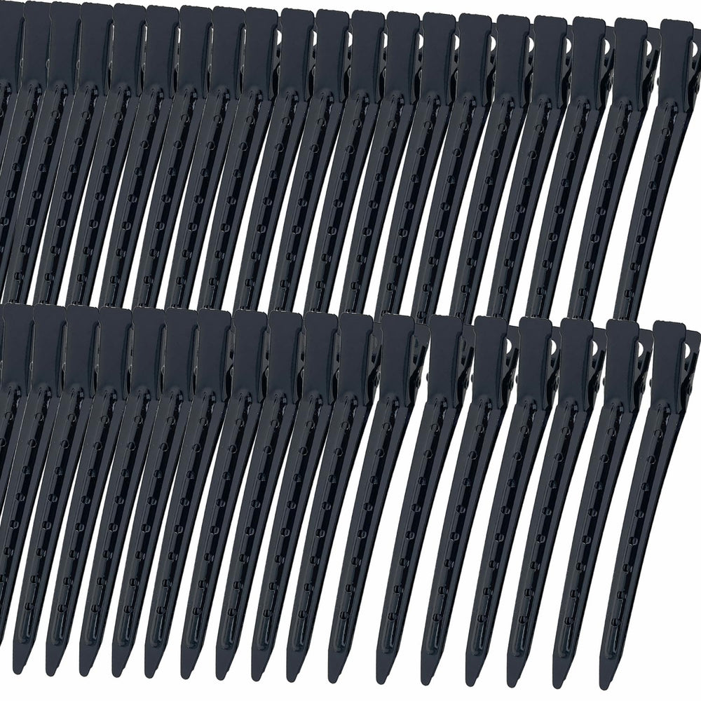 Mythos duck bill clips open for easy hair sectioning during styling