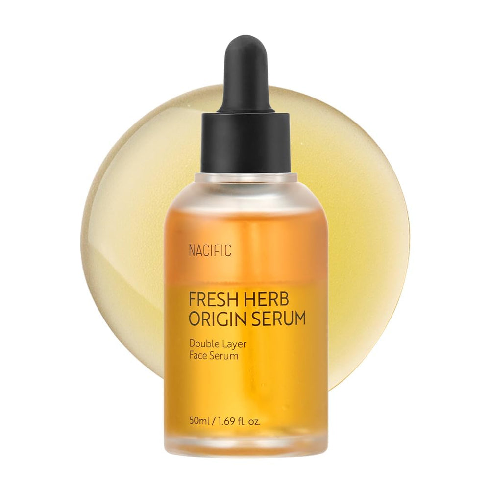 NACIFIC Fresh Herb Origin Serum bottle closeup highlights dual-phase hydration for oily skin
