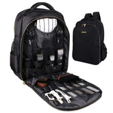 NADAENMF barber organizer backpack shows large capacity for tools on the go