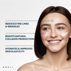 NAELI Retinoid Night Cream application shot shows nighttime skincare