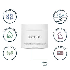 NAELI Retinoid Night Cream jar close-up with clean ingredients and lemongrass scent
