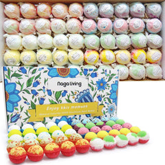 Nagaliving bath bombs gift set box with vibrant fizz for a luxurious bath.