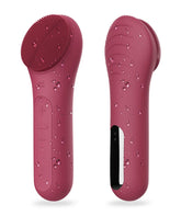 NågraCoola Face Scrubber berry-cleanse shows ultra-soft silicone bristles for gentle cleansing