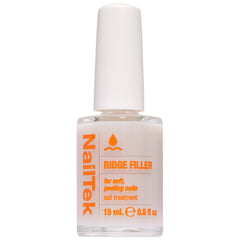 Botella transparente de Nail Tek Ridge Filler Formula 2 para aplicación limpia